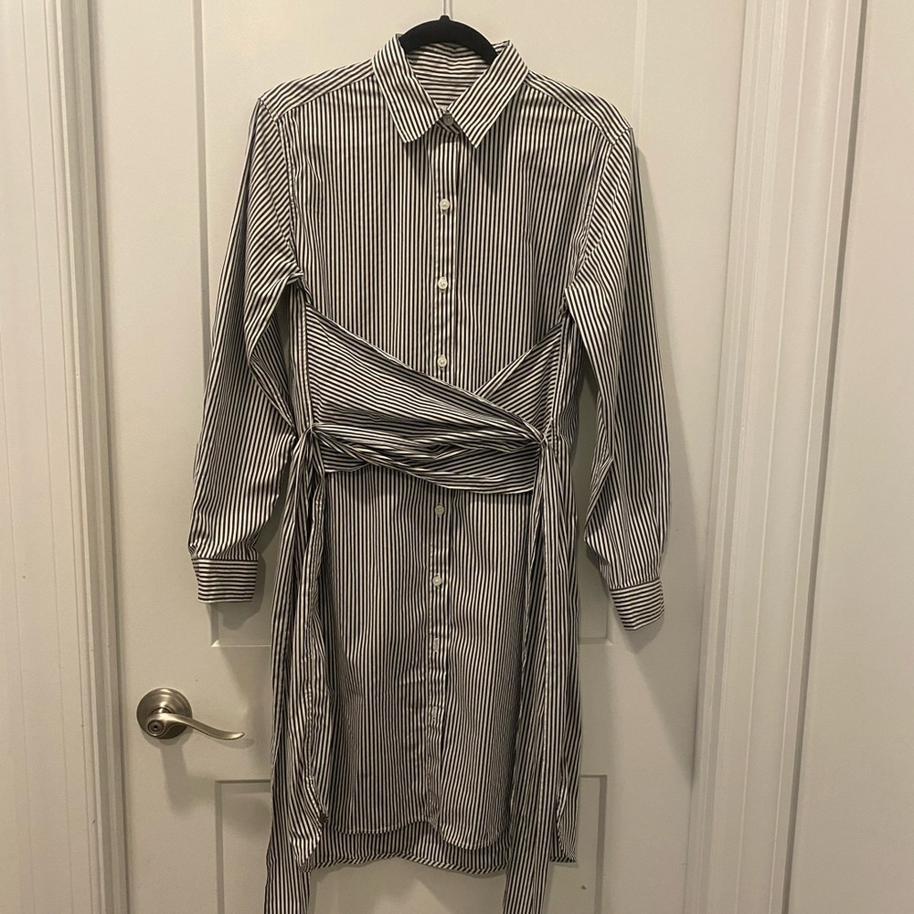 DKNY Striped Shirt Dress